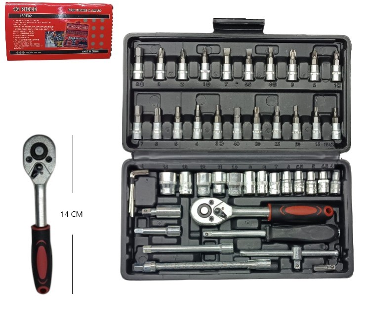 SET DE LLAVE TUBO 46PCS              130T02/1046