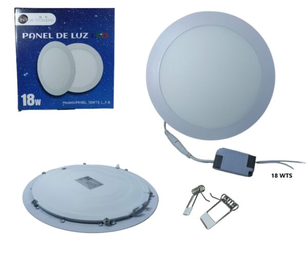 PANEL DE LUZ FRIA REDONDO PARA EMBUTIR 18WTS            18LFR