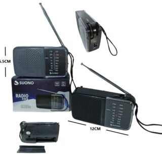 RADIO 2 BANDAS AM/FM (NEGRO Y GRIS) 109-SUO82 2202          3188