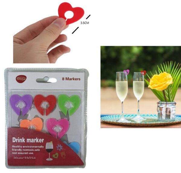 MARCA VASOS SILICON SET X8 UNIDADES             4442