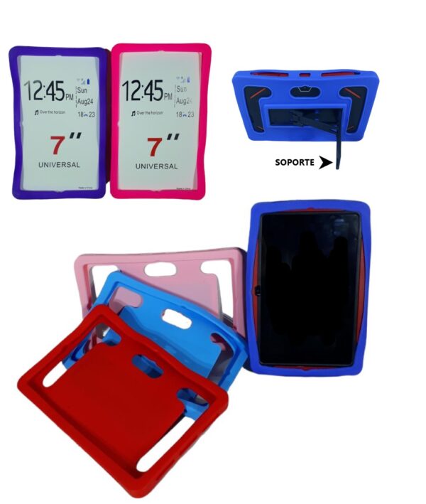 FUNDA DE SILICON DE 7plg CON SOPORTE        50100