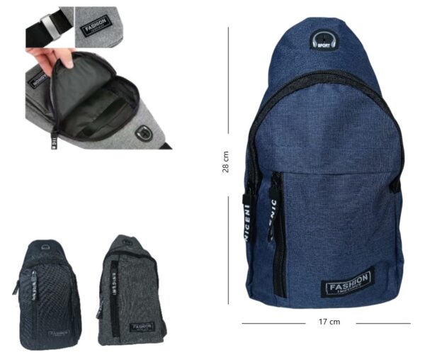 MOCHILA BANDOLERA UNISEX HENG 507-1             508-1
