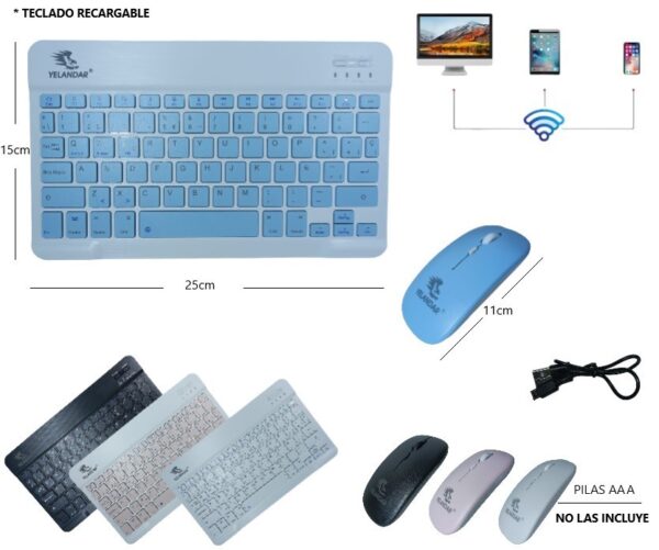 KIT MINI DE MOUSE Y TECLADO BLUETOOH ZLC-12145        AN-030