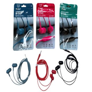 AURICULAR BOLSITA TIME MANOS LIBRES (NEGRO/ROJO/AZUL)       AU-11007