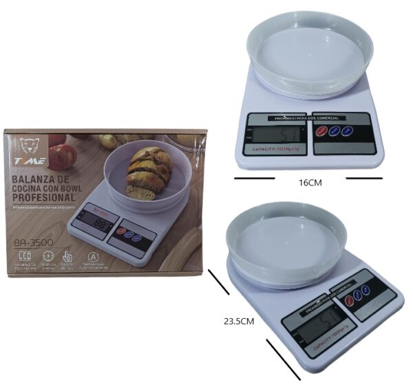 BLZ-91016 BALANZA DE COCINA CON BOWL 10KG             BA3500