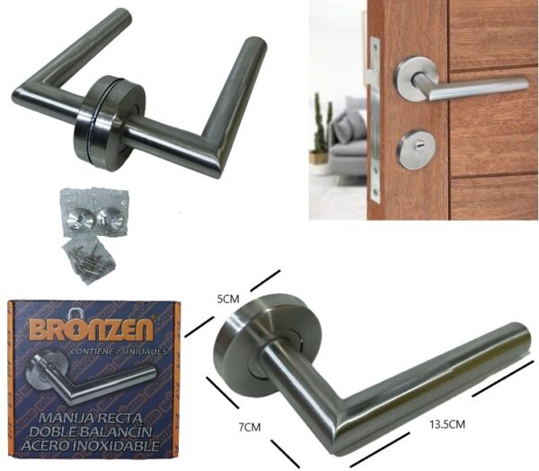 MANIJA RECTA ACERO INOXIDABLE X2 DR-02             BRZ-1050