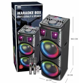 PARLANTE BT CON LUZ 10X2 PLG 200W         BTS-1708