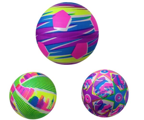 PELOTA GOMA DISEÑO COLORES               BV2966