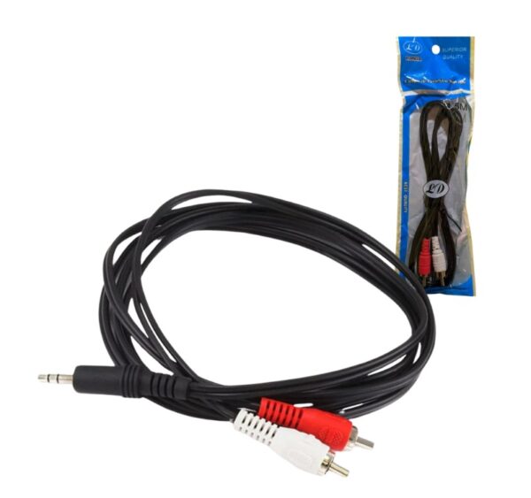 CABLE AUXILIAR A 2 RCA LIANDA 1.5MTS         C1026