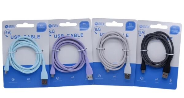 CABLE USB V8 IBEK CB-2401 5A EN BLISTER         CB-2401