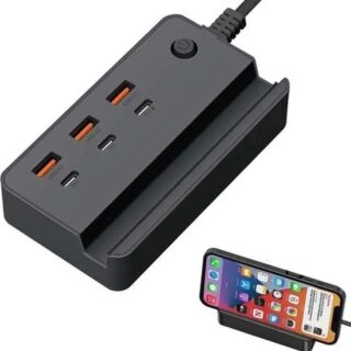 ESTACION DE CARGA 3.0A 35W C/RAPIDA SOPORTE CELU           CY-PC01