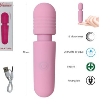 VIBRADOR DE SILICONA ROSA             ELB0033ROS