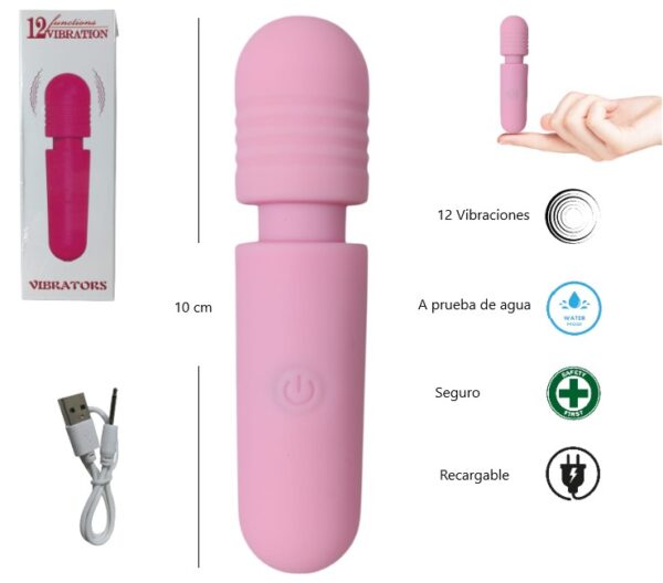VIBRADOR DE SILICONA ROSA             ELB0033ROS