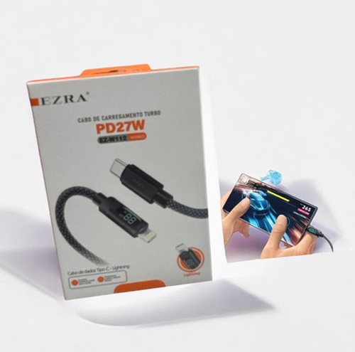 CABLE EZRA C/PANTALLA DE CARGA PD27W TIPOC A LIGH         EZ-W112