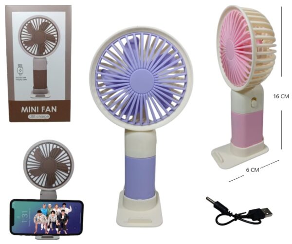 VENTILADOR 168 C/ SOPORTE PARA CELU              FAN-114013