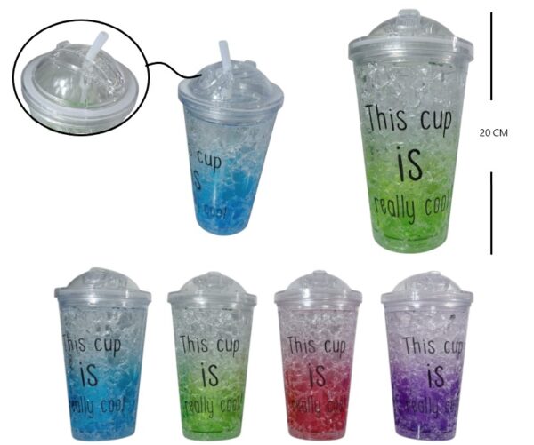 VASO ACRILICO DOBLE PARED COLORES                G285