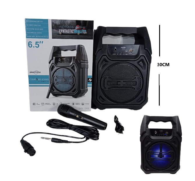 PARLANTE 6.5PLG BT/FM C/MICROFONO           GTS-1283