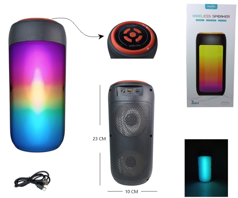 PARLANTE BT 3PLG CON LUZ               GTS-1741