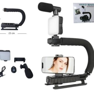 HOLDER ESTABILIZADOR VLOG KIT C/ MICROFONO             HD-71074