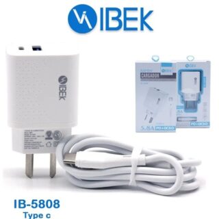 CARGADOR IBEK TYPE C 5.8A USB - TIPO C             IB-5808
