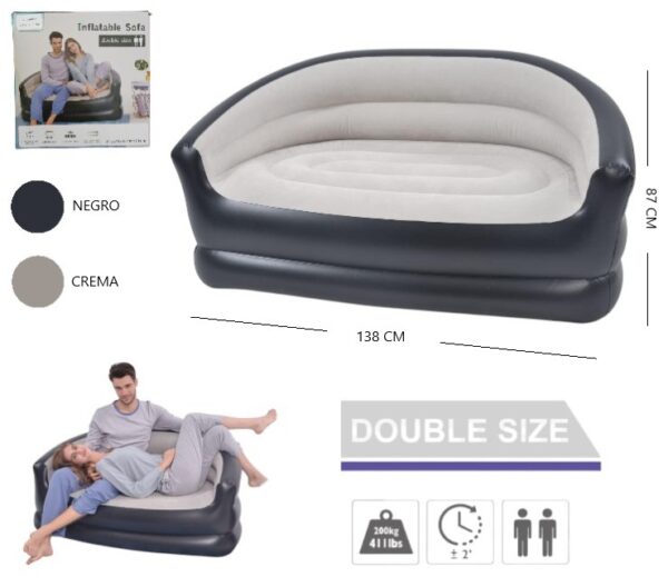 SOFA DOBLE INFLABLE FAMILIAR                ISF-160907