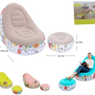 SILLON INFLABLE GRAFITI CON REPOSAPIES              ISF-160908