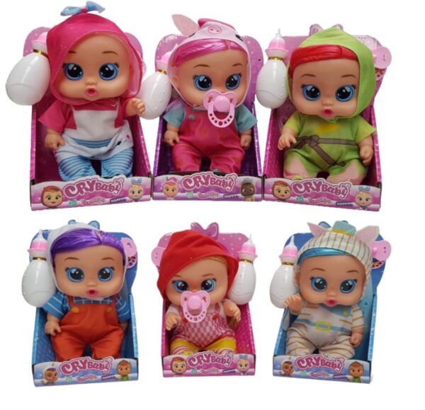 CRY BABY BEBE LLORONES HABLA-LLORA Y RIE 23CM          K-2042