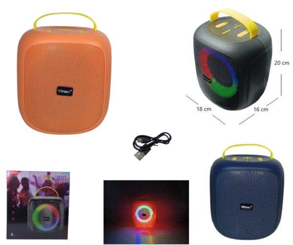 PARLANTE BT FM USB RGB             KTS-2057
