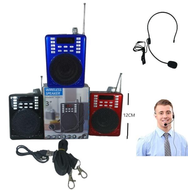 MEGAFONO C/MICROFONO CON BT Y CABLE         KTX-1601
