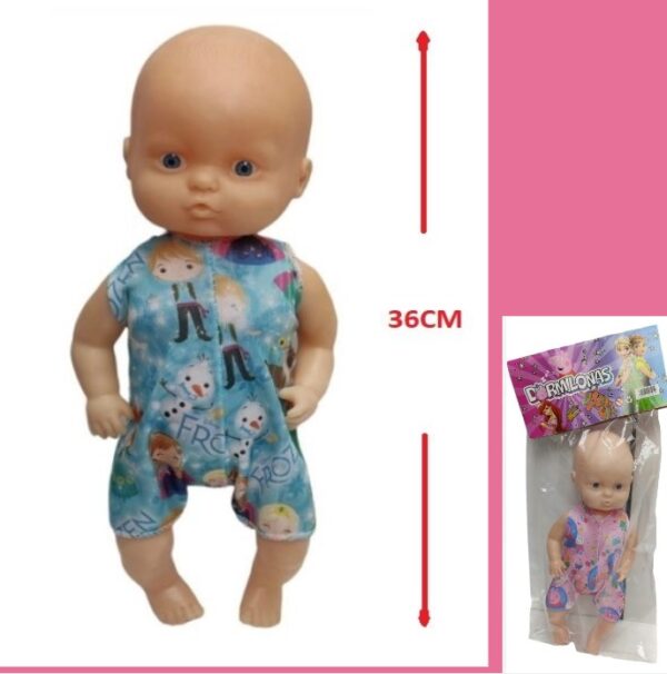 BEBE PLASTISOL CON CUERPO SOPLADO OJITOS FIJOS         M114