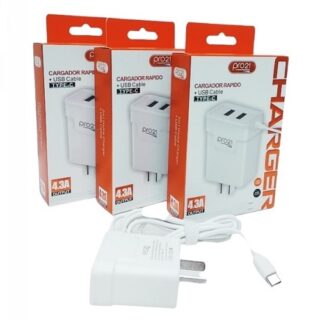 CARGADOR PRO21 4.3A PD-USB CABLE TIPO C             MS-99P