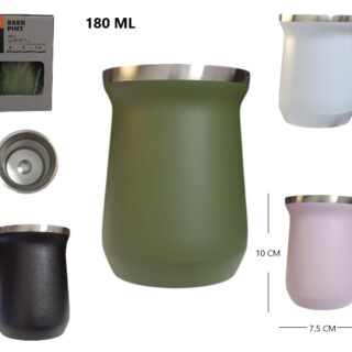 MATE TERMICO DE ACERO INOXIDABLE 180ML         NEO-180ML