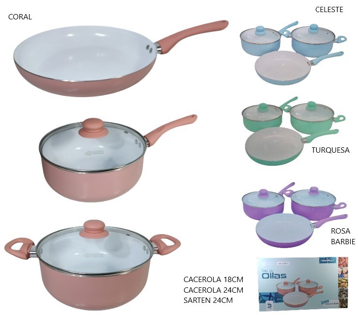 SET DE OLLAS GRANDE DE 3PCS            OR020B-2A