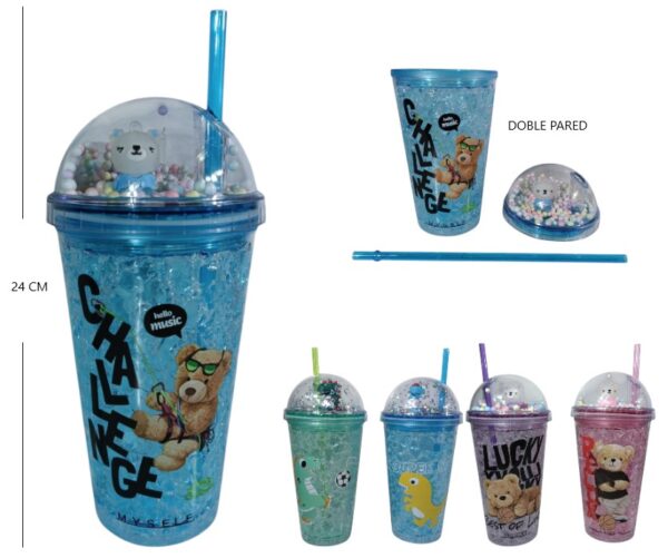 VASO ACRILICO KAWAI 400ML DOBLE PARED G287            P529-07