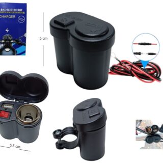 CARGADOR PARA MOTO ENCENDEDOR C/USB 12V           P716KA
