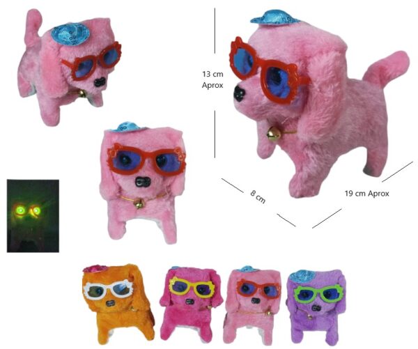 JUGUETE PERRITO A PILA CAMINA Y LADRA YQ-35         PELUCHE