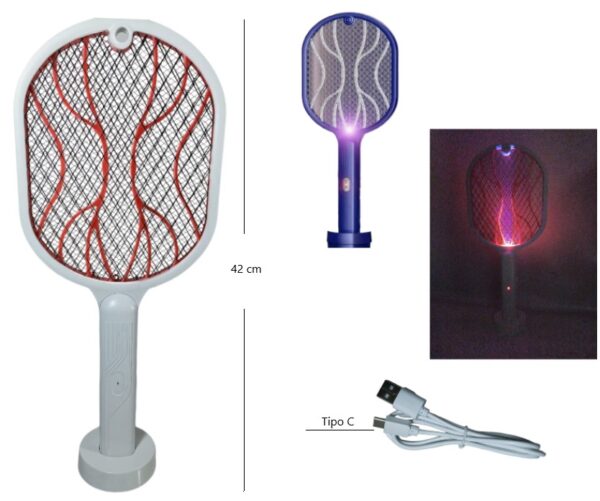 RQ-91045 RAQUETA MATA MOSQUITO RECARGABLE                QR-91028