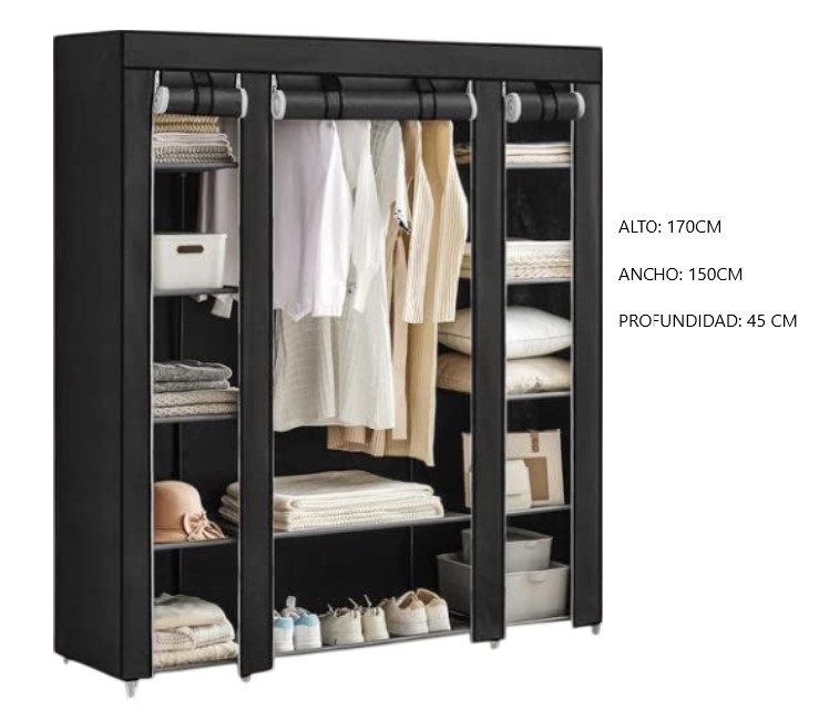 ROPERO 3 COMPARTIMIENTOS C/PERCHERO            R-15