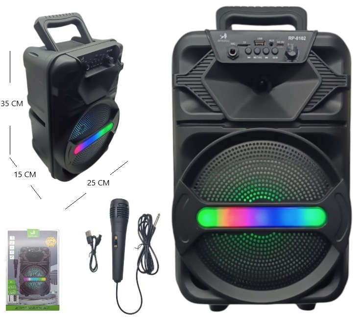 PARLANTE BT CON MICROFONO 8PLG RP-8101             RP-8102