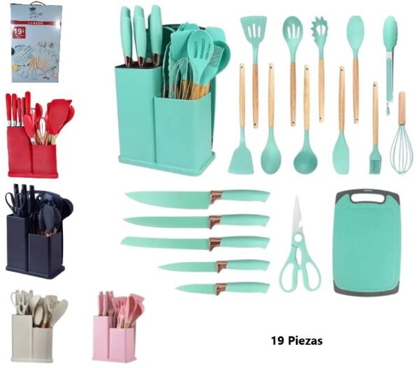 KIT DE UTENSILIOS DE COCINA 19PCS               S-1161-01