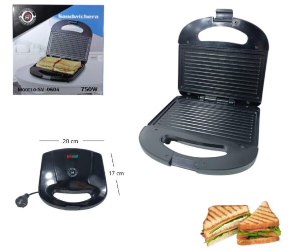 SANDWICHERA ANTIADHERENTE STAR VISON 750W                SV-0604