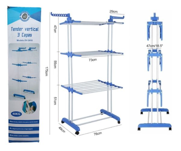 TENDER ROPA VERTICAL 3 NIVELES          SV-24010/EC100135
