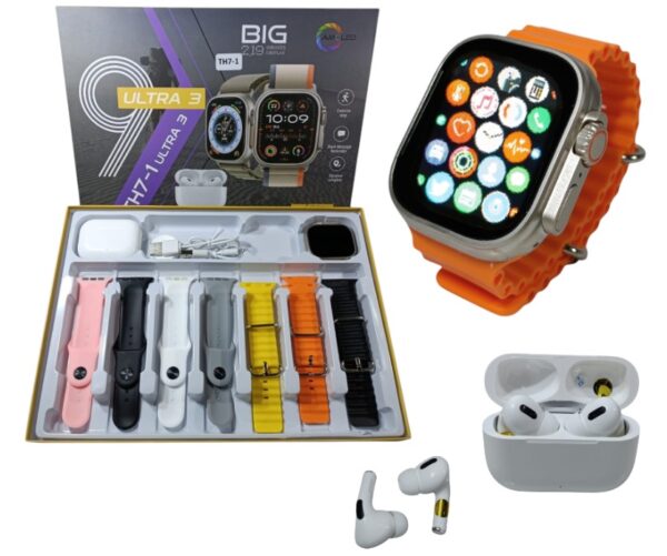 KIT AURICULAR Y RELOJ SMART C/MALLA INTERCAMBIABLE             TH7-1