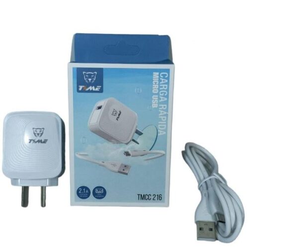 CARGADOR TIME MICRO-V8 2.1A CABLE DESMONTABLE          TMCC216