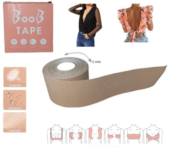CINTA ADHESIVA PARA ESCOTES BOOB TAPE 5M          B0522