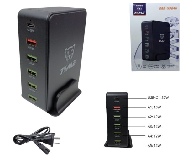 FUENTE DE ALIMENTACION 65W TIPOC/USB              CAR-59046