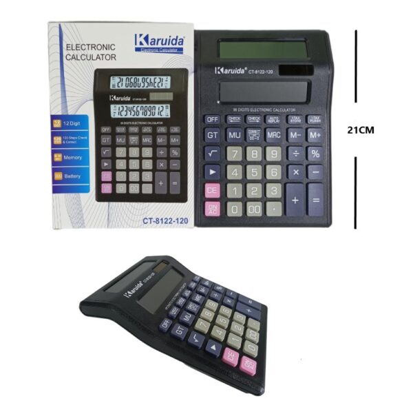 CALCULADORA KARUIDA DOBLE VISOR 12 DIGITOS            CT-8122-120