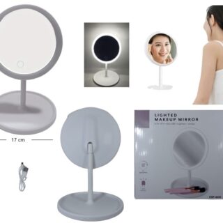 ESPEJO LED RECARGABLE MAKEUP MIRROR 18CM C/USB NC-5031