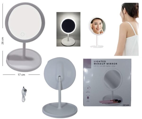 ESP-91047 ESPEJO LED USB REGULABLE LUZ FRIA               ESP-4205
