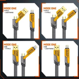 CABLE NOVATIX CARGA RAPIDA 4 EN 1 65W / 27W              F-65W